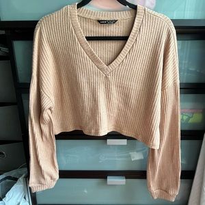 SHEIN V-neck crop long sleeve